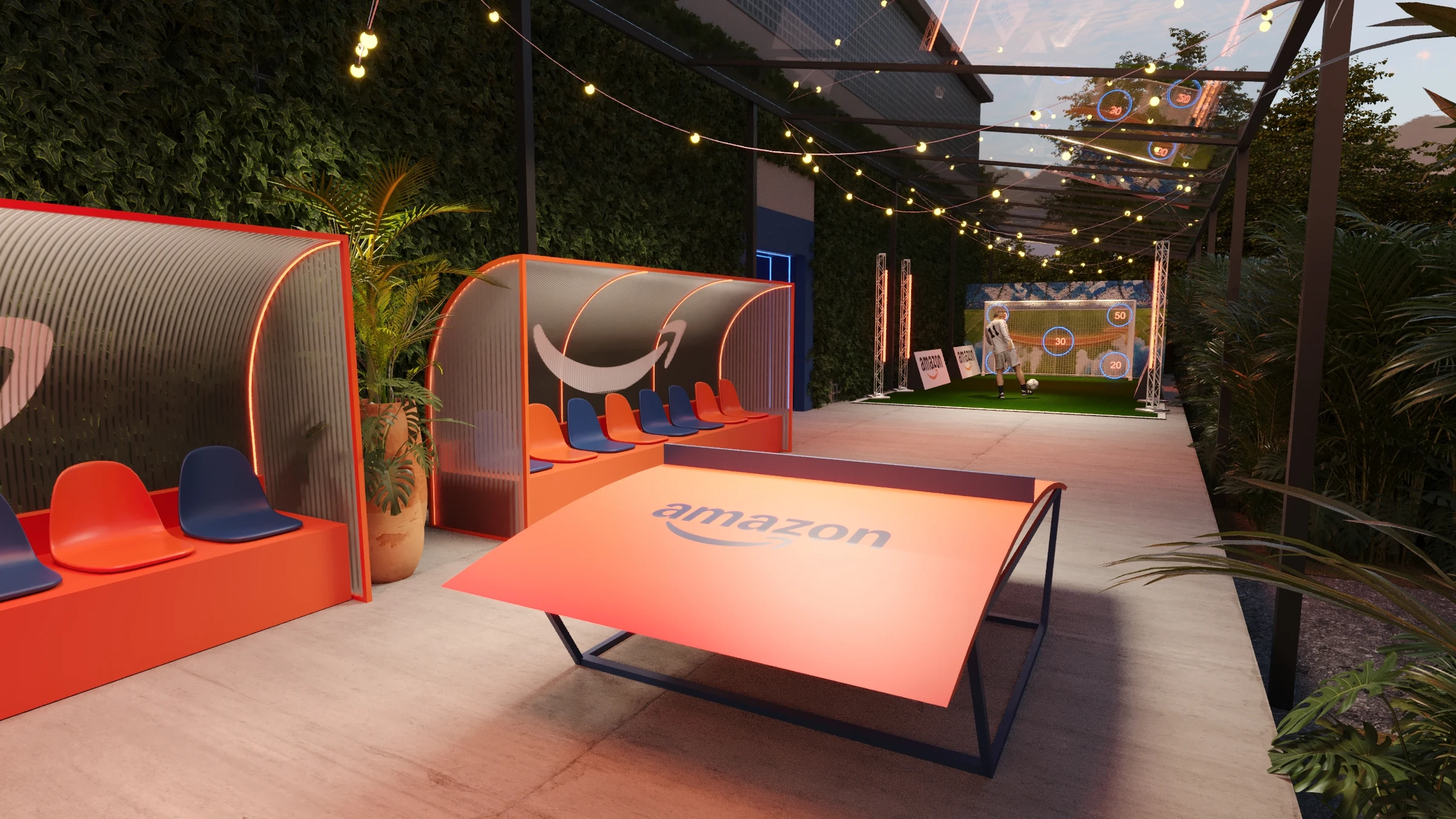 Amazon App Day social and play corridor