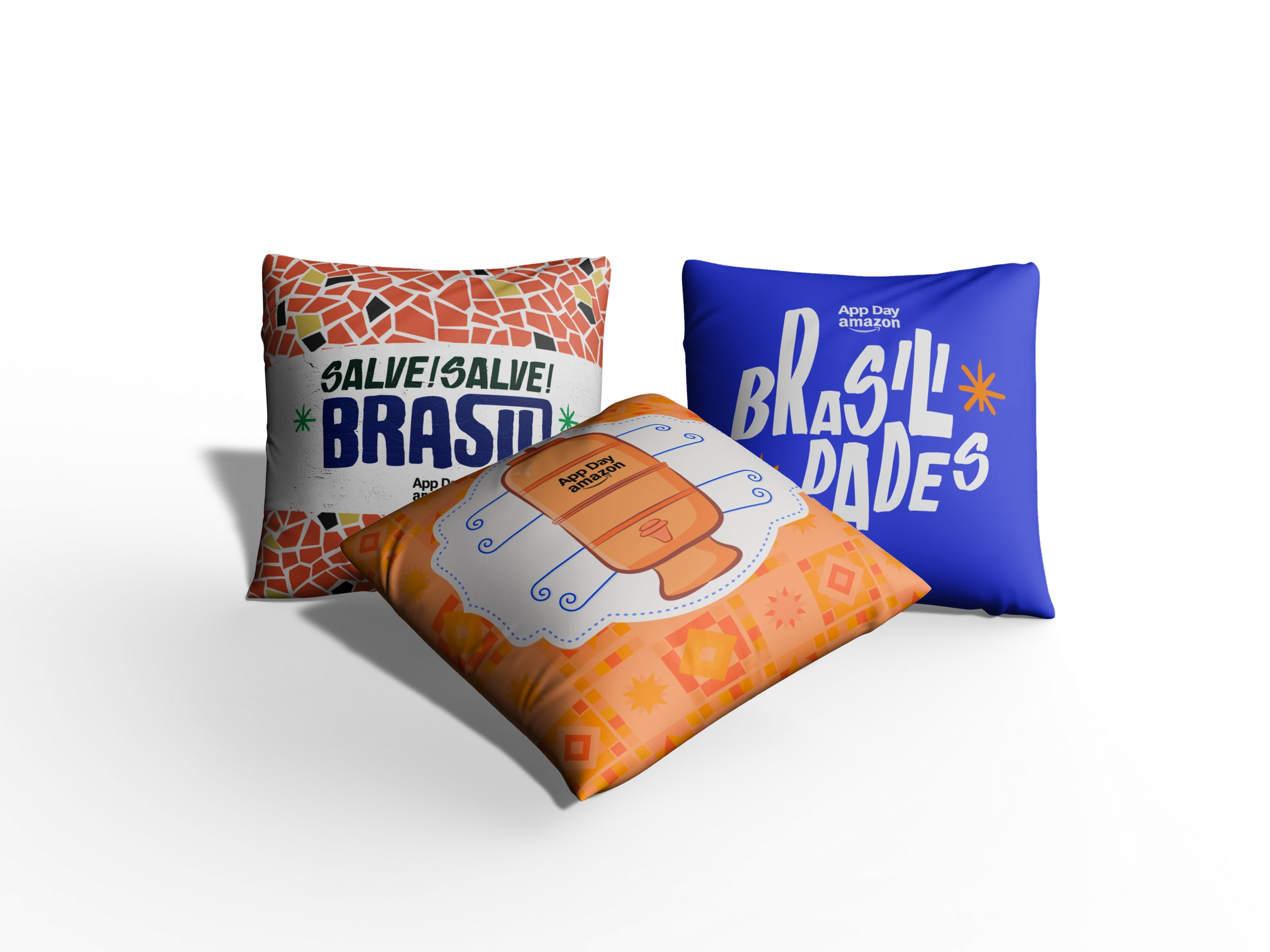 Amazon App Day branded cushions