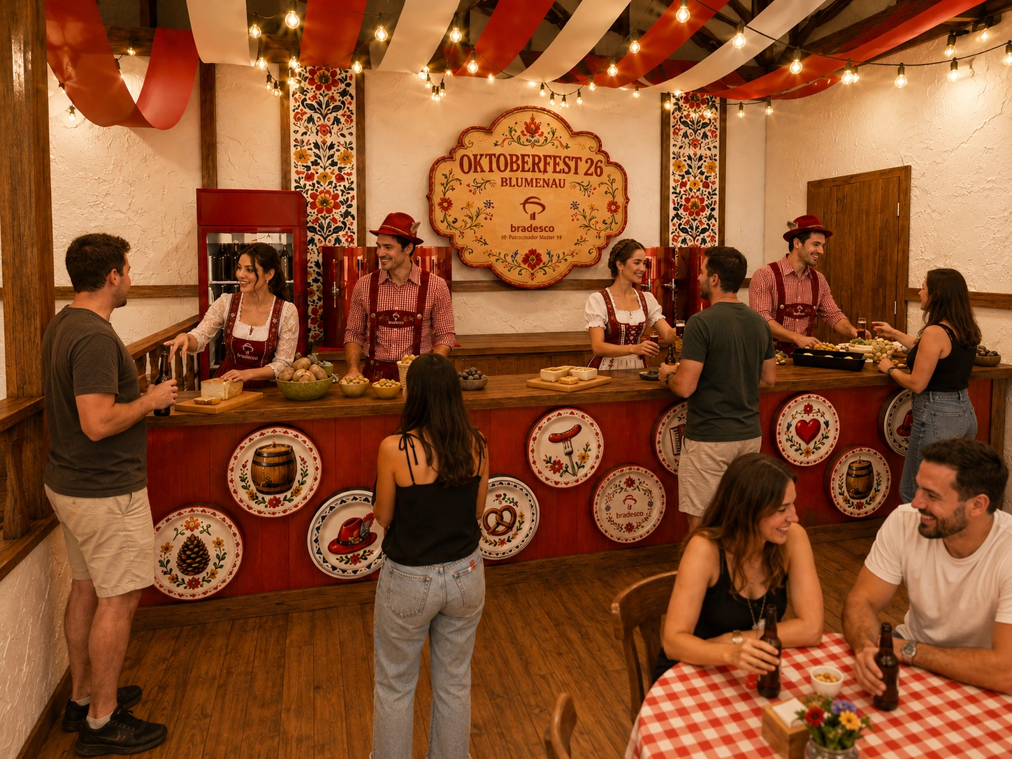 Bradesco Oktoberfest bar and hospitality area