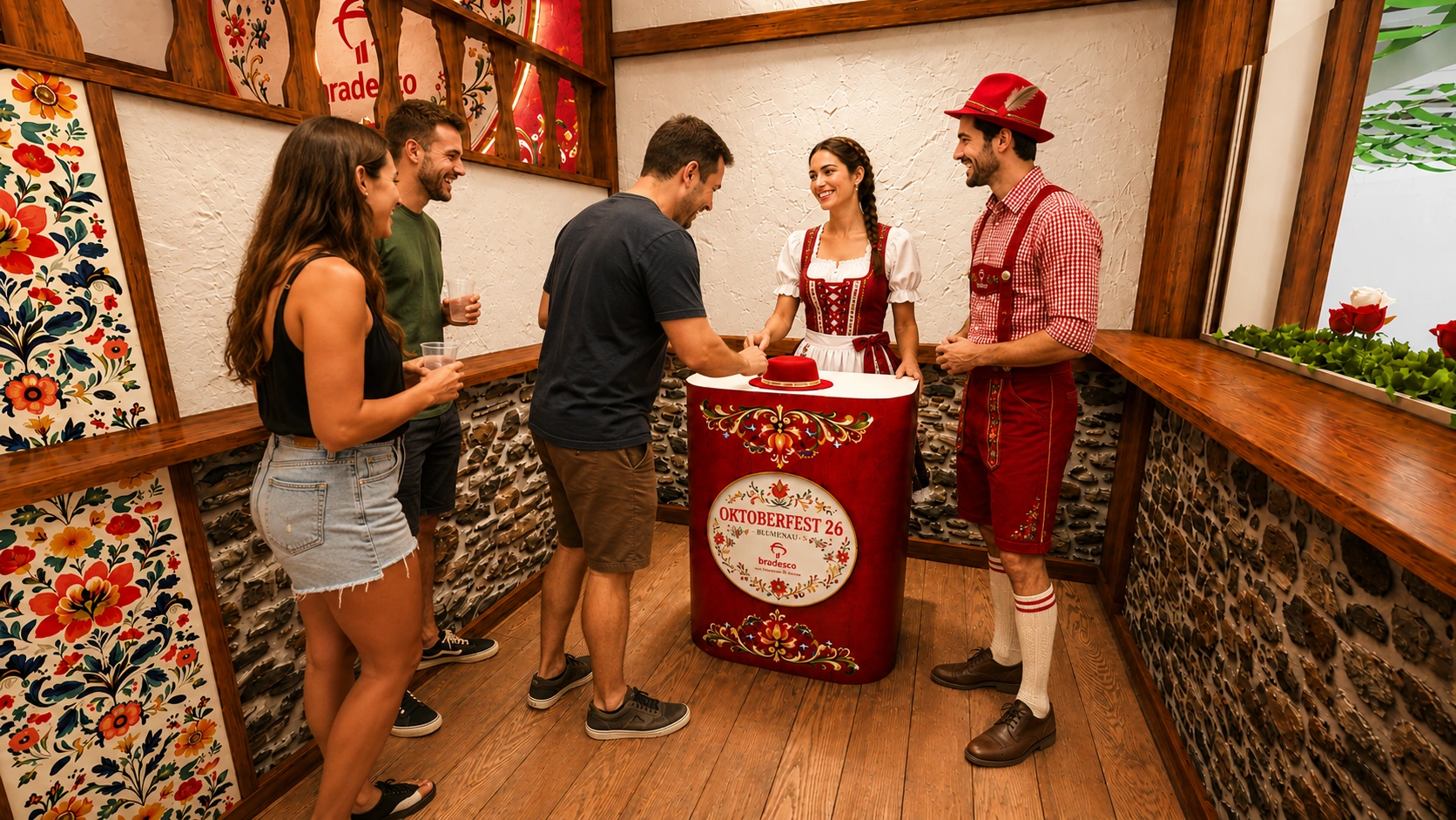 Bradesco Oktoberfest hat sliding activation