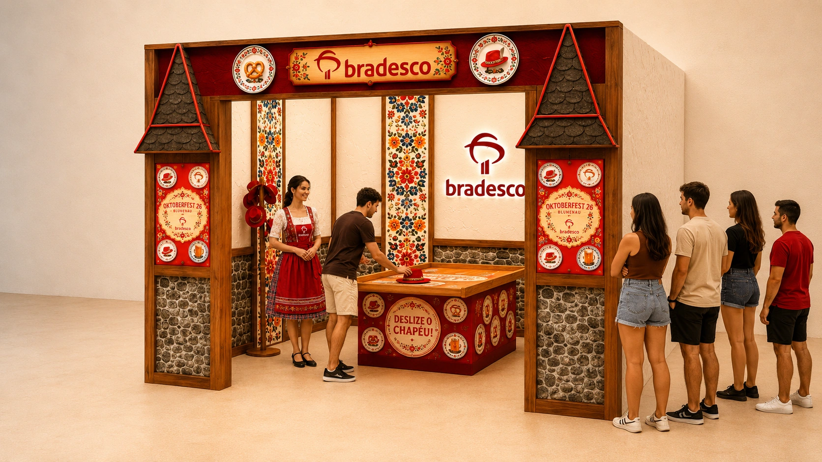 Bradesco Oktoberfest photo button activation