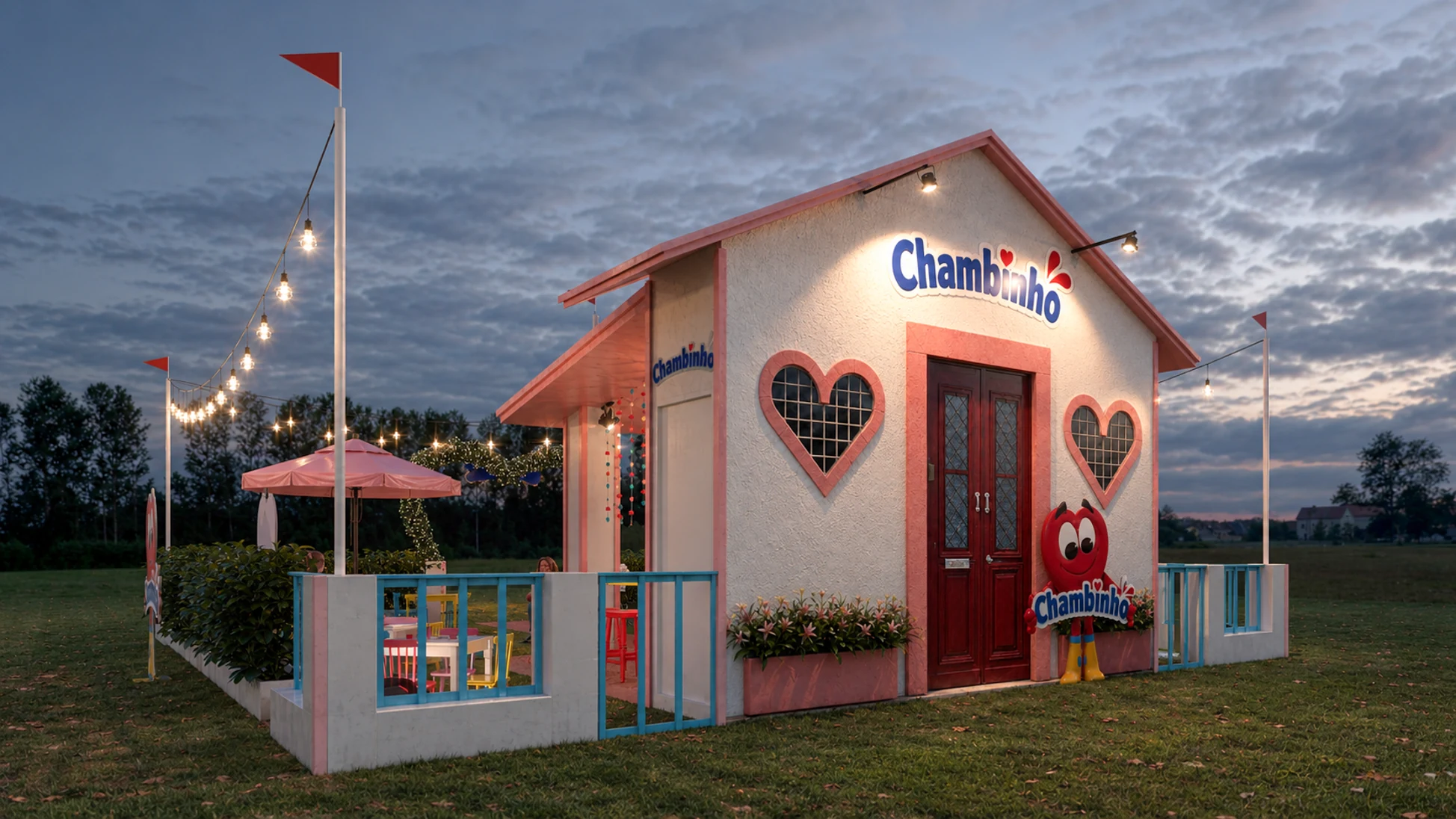 Rear 3D render with Chambinho photo opportunity area