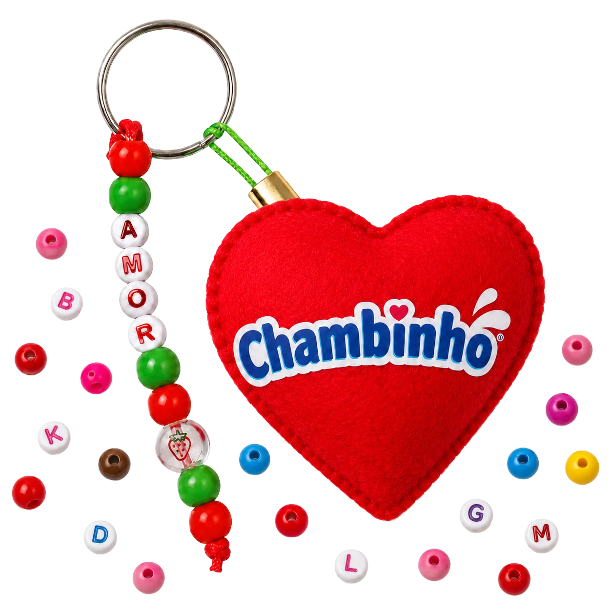 Chambinho heart keychain