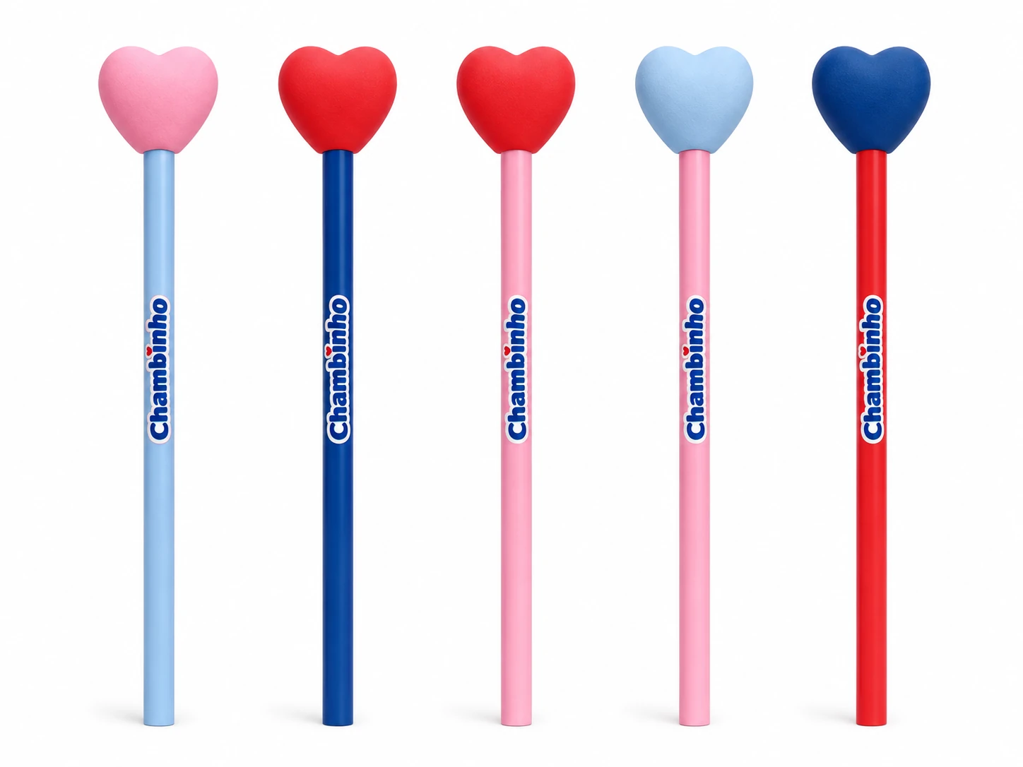 Chambinho heart-shaped pencils