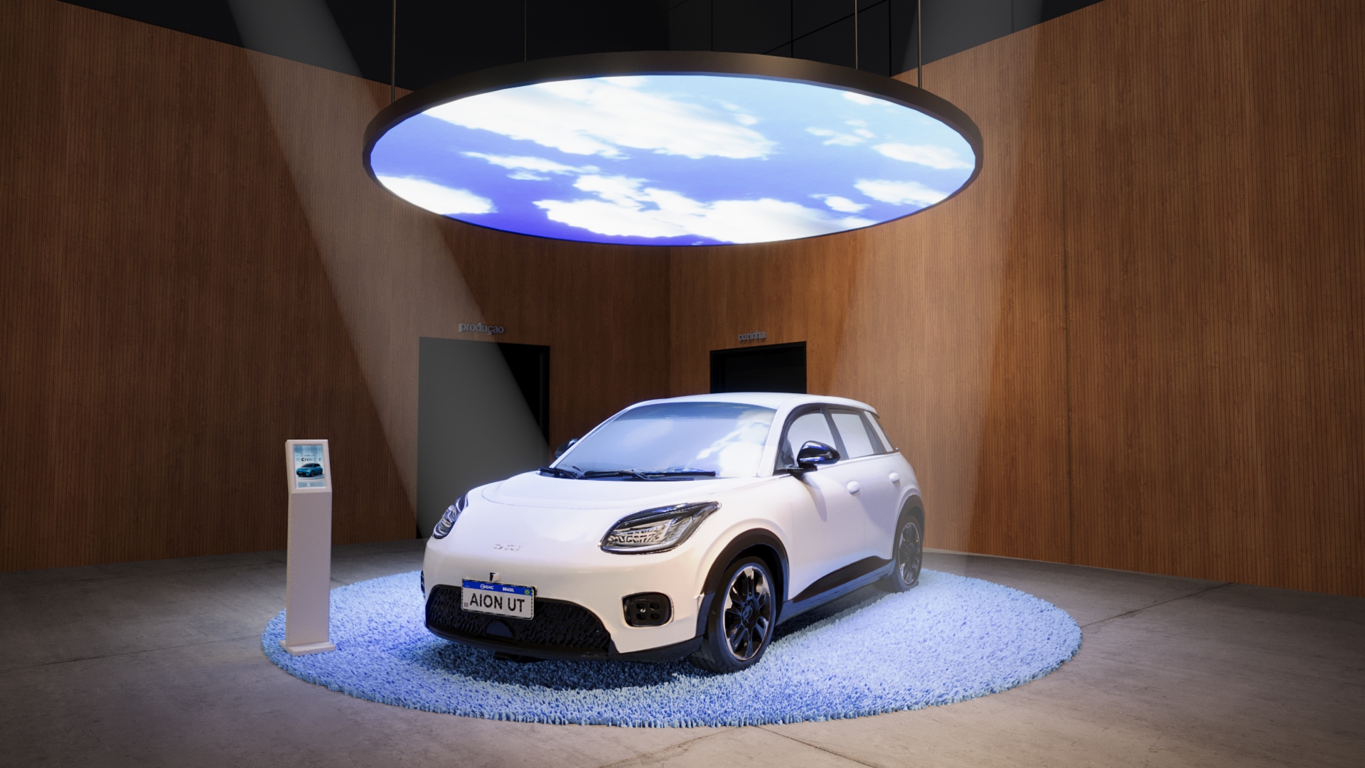 GAC AION UT bright white product environment