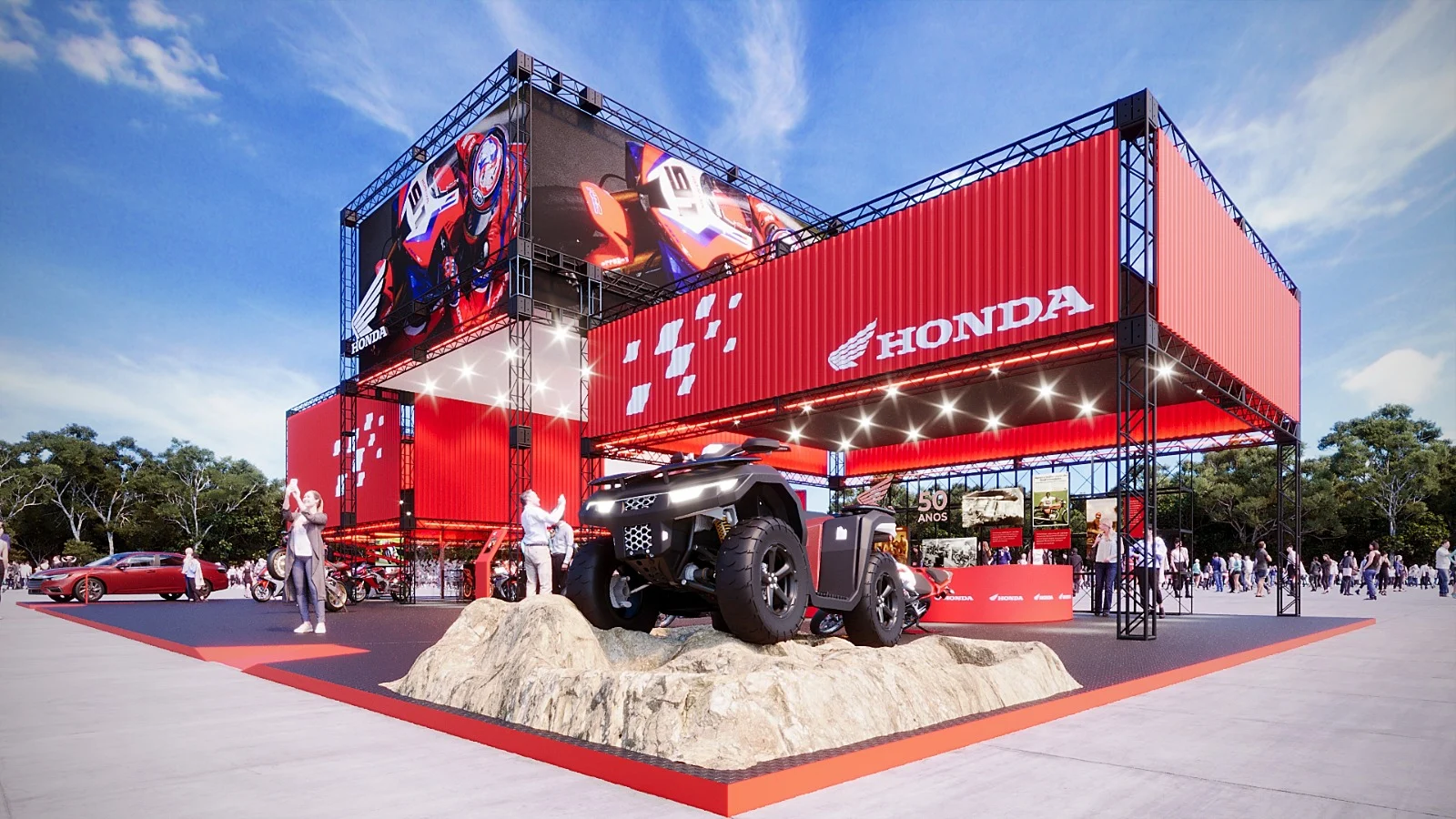 Honda ATV exhibition integrated into the Fanzone