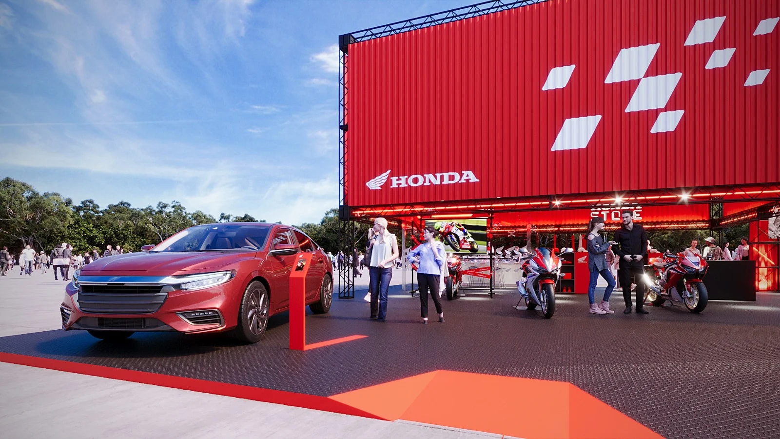 Honda sports car exhibition area