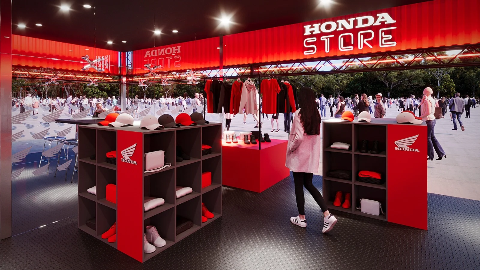 Honda Store retail area inside the MotoGP Fanzone