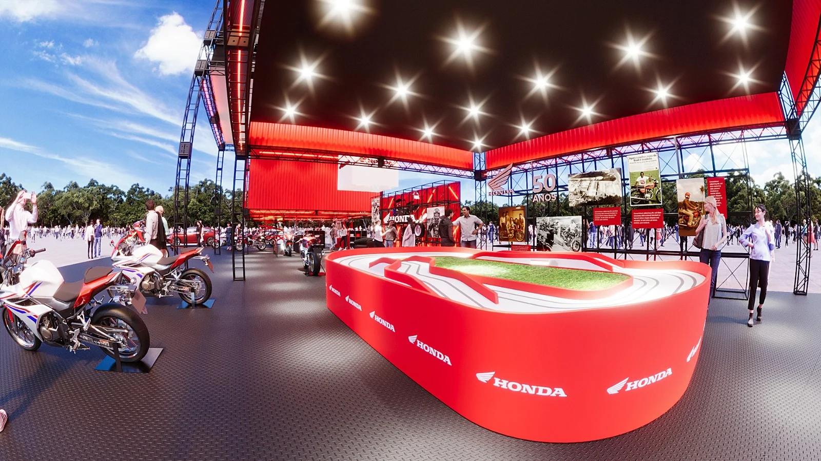 Honda heritage and racing legacy display