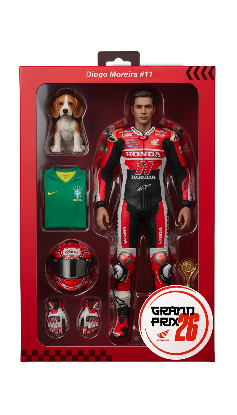 Diogo Moreira collectible figure created for the Honda MotoGP experience