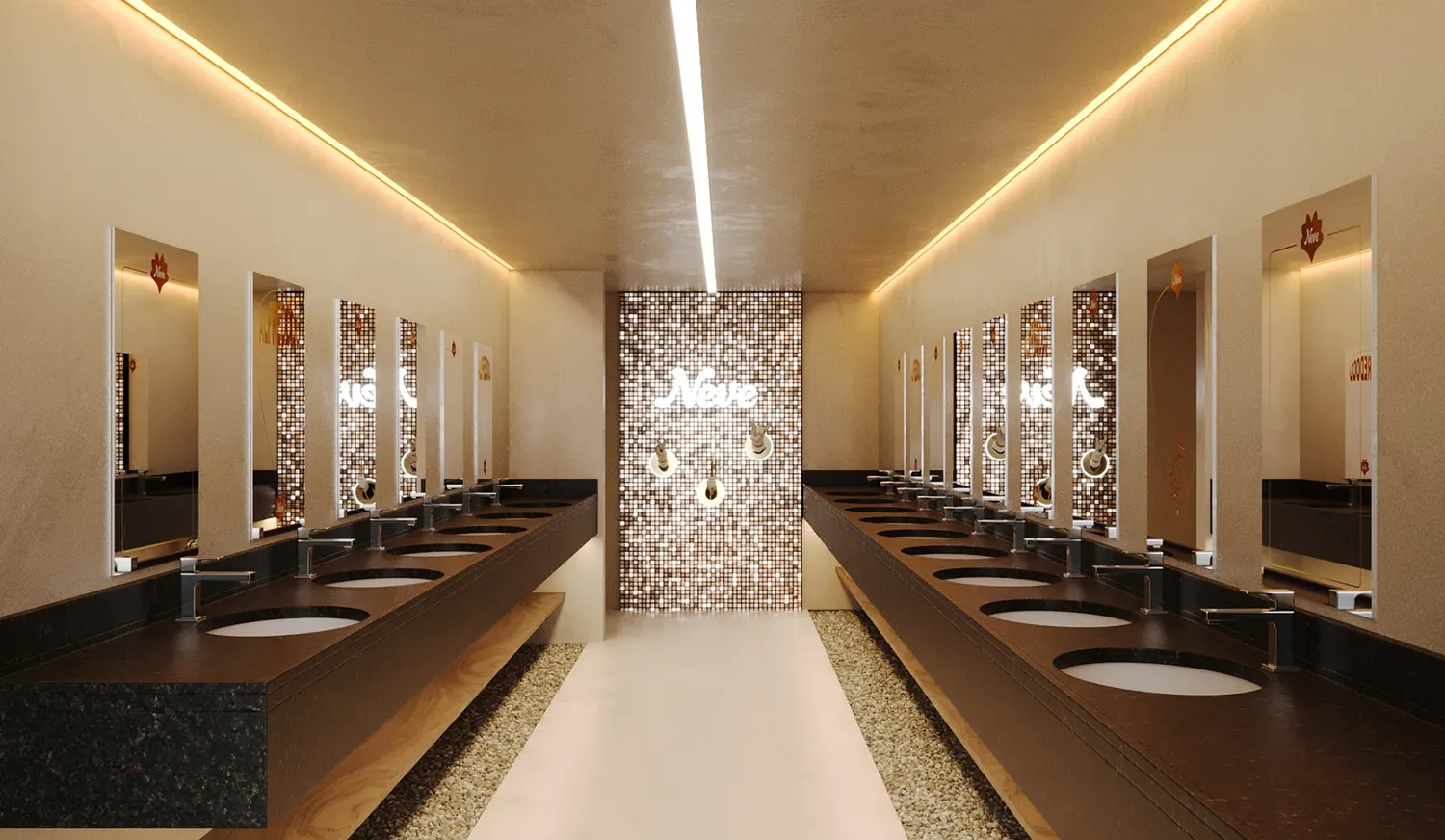 Neve vanity and washroom environment in the VIP activation