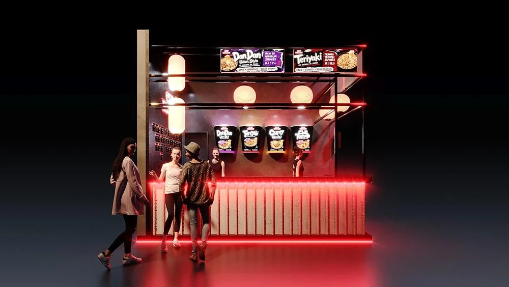Secondary Cup Noodles retail point at the CCXP concept