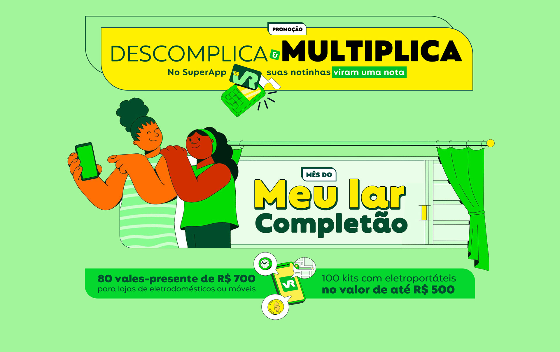 VR Meu Lar Completão campaign key visual variation
